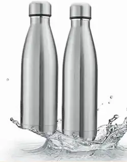 2 Pcs of 1L Vacuum Hot & Cold Stainless Steel Bottles